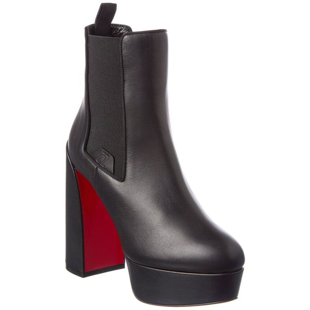 Christian Louboutin Movidastic 130 Leather Platform Bootie, Brown